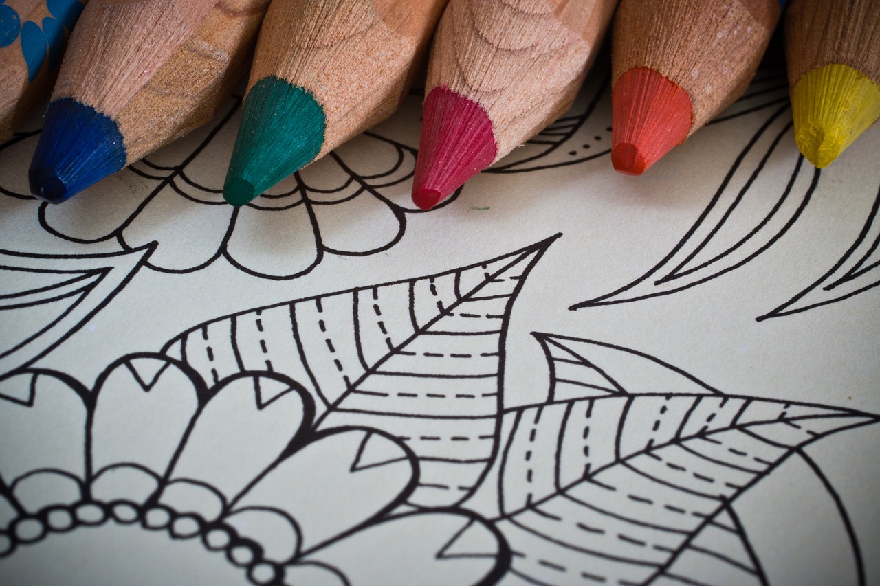mandala with colored pencils